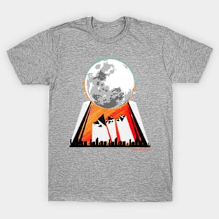 Burning Moon Abstract T-Shirt